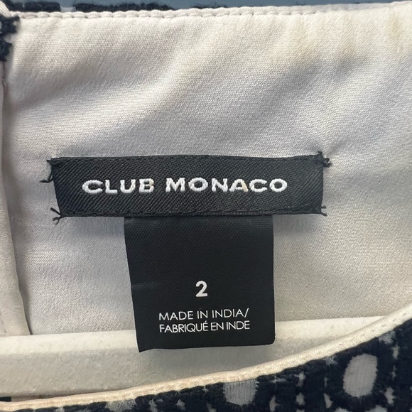 Club Monaco Blue Eyelet Pattern Dress Size 2 EUC - Picture 4 of 4